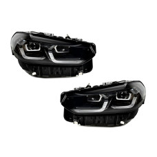 Фари Shadow Line Adaptive LED LCI рестайлінг для BMW X3 G01 F97 / X4 G02 F98 2021-2024 2шт. комплектні з блоками