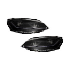 FULL LED BLACK фари Volkswagen Golf 7 2012-2016 у стилі рестайлінг 7.5