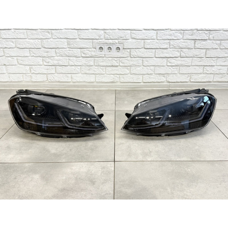 FULL LED BLACK фари Volkswagen Golf 7 2012-2016 у стилі рестайлінг 7.5