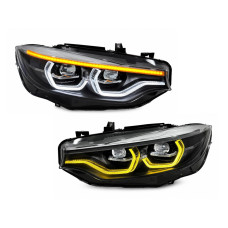 Фари FULL LED для BMW 4 series F32 F33 F36 F80 2013-2016 2шт. комплектні з блоками, КСЕНОН 7 PIN АПГРЕЙД В LED