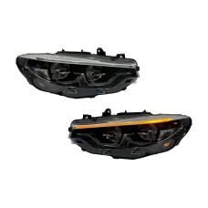 FULL LED фари LCI для BMW 4 series F32 F33 F36 F80 2016-2020 2шт. комплектні з блоками, LED В LED
