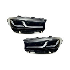 Фари Shadow Line LED LCI 2020+ рестайлінг для BMW G30 / G31 2016-2020 2шт. із заміною бампера на 20+