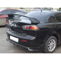 Спойлер на багажник EVO Lancer X 2007-2015 ABS пластик, колір чорний глянець