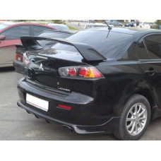 Спойлер на багажник EVO Lancer X 2007-2015 ABS пластик, колір чорний глянець