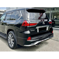 Обвіс тюнінг заднього бампера Lexus LX 570 2015-2022 колір чорний 202