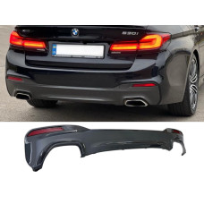 Дифузор накладка заднього бампера M-Performance BMW 5 series G30 2017- сірий глянцевий