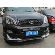 Обвіс юбка тюнінг переднього бампера з DRL Toyota Land Cruiser Prado 120 2003-2009