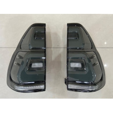 Задні LED ліхтарі Toyota Land Cruiser Prado 120 2003-2009 у стилі 2018+, димчасті 2шт