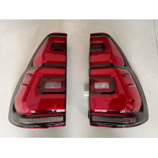 Задні LED ліхтарі Toyota Land Cruiser Prado 120 2003-2009 у стилі 2018+, червоні 2шт