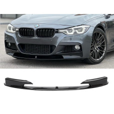 Накладка переднього бампера обвіс M performance BMW 3 series F30 F31 2012-2018 абс пластик, чорний глянець