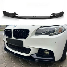 Накладка переднього бампера обвіс M performance BMW 5 series F10 F11 2010-2016 абс пластик, чорний глянець