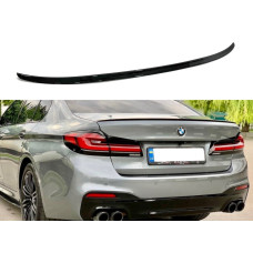 Спойлер лип M5 стиль BMW 5 series G30 2017- ABS пластик, чорний глянець