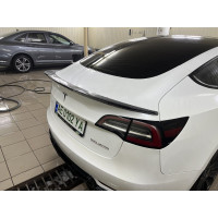 Спойлер лип багажника Tesla model 3 2017- ABS пластик, колір чорний глянець