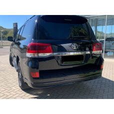 Обвіс спідниця заднього бампера Executive Lounge Toyota Land Cruiser 200 2015-2021 стиль 2019 / 2021 чорний колір