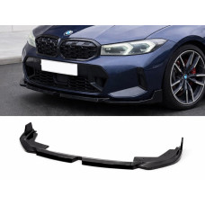 Спідниця накладка переднього бампера M-Performance BMW 3 series G20 G21 LCI 2022+ ABS пластик колір чорний глянець