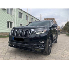 Спідниця переднього бампера TRD Toyota Land Cruiser Prado 150 2018-2023 колір чорний