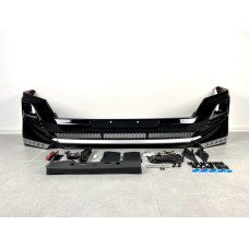 Спідниця переднього бампера Modelista LED Toyota Land Cruiser Prado 150 2013+ ABS чорний колір