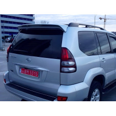 Спойлер на кришку багажника з білим стопом Toyota Land Cruiser Prado 120 2003-2009 колір срібло ABS пластик