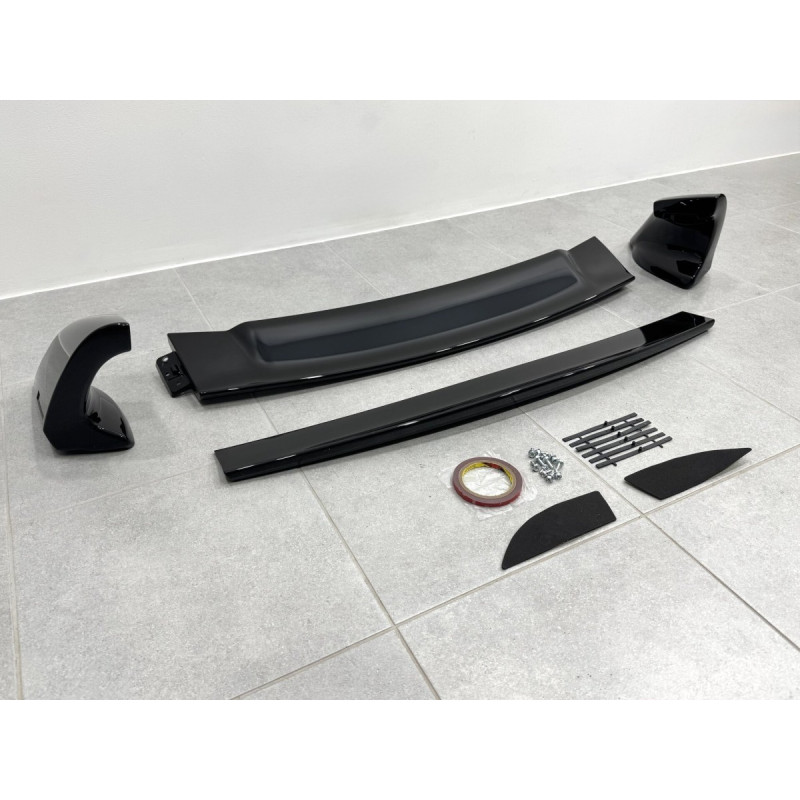 Спойлер високий Mugen RR Honda Civic 4D 2007-2011 ABS пластик, колір чорний глянець