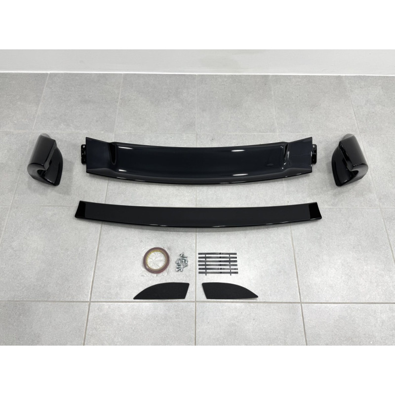 Спойлер високий Mugen RR Honda Civic 4D 2007-2011 ABS пластик, колір чорний глянець