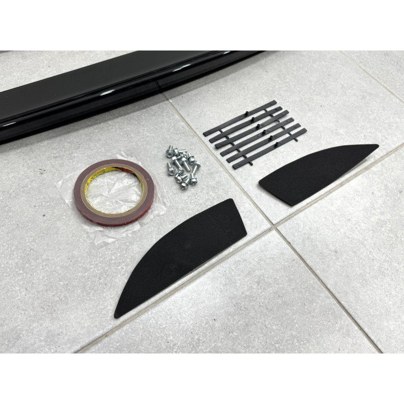 Спойлер високий Mugen RR Honda Civic 4D 2007-2011 ABS пластик, колір чорний глянець
