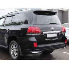 Спідниця заднього бампера Toyota Land Cruiser 200 2007-2015 у чорному кольорі