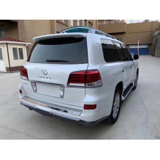 Спідниця обвіс заднього бампера F-Sport Lexus LX 570 2012-2015 колір білий
