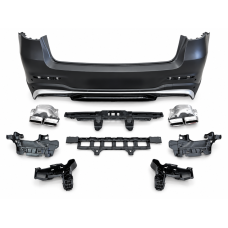 Задній бампер із трубами AMG GLC63 Mercedes GLC class X253 2019-2022 SILVER