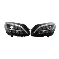 Передні фари Led High Performance ( комплектні з лого ) на Mercedes-Benz C-Class W205 2018-2021 року