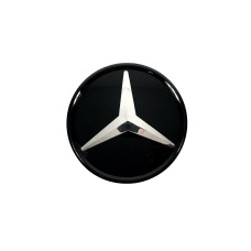 Логотипи Chrome Black скляний ( муляж дистроніка ) на Mercedes-Benz GLS-Class X166 2015-2019 року