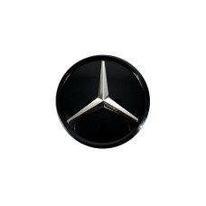 Логотипи Chrome Black скляний ( муляж дистроніка ) на Mercedes-Benz C-Class W205 2014-2018 року
