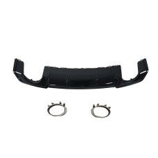 Дифузор ( заднього бампера ) Black / Chrome Pipe ( в стилі RS3 ) Sedan на Audi A3 8V 2012-2016 року