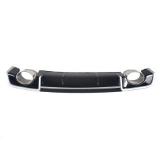 Дифузор ( заднього бампера ) Black Silver / Chrome Pipe ( в стилі RS3 ) Sedan на Audi A3 8V 2012-2016 року