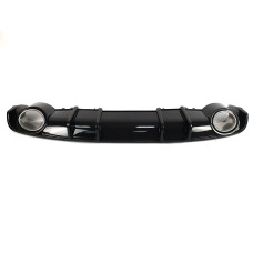 Дифузор ( заднього бампера ) Full Black / Chrome Pipe ( в стилі RS4 ) V2 S-Line на Audi A4 B9 2015-2019 року