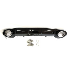 Дифузор ( заднього бампера ) Black Silver / Chrome Pipe ( в стилі RS6 ) на Audi A6 C7 2014-2018 року