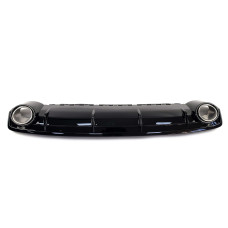 Дифузор ( заднього бампера ) Full Black / Chrome Pipe ( в стилі RSQ7 ) на Audi Q7 4M 2015-2020 року