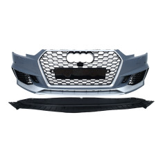 Передній бампер ( в стилі RS4 без радарів V2 ) на Audi A4 B9 2015-2019 року