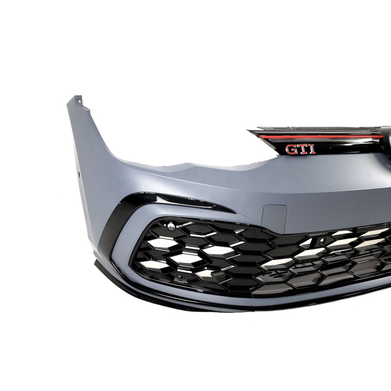 Передній бампер ( стиль GTI ) на Volkswagen Golf VIII 2020-2024 року