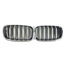 Ніздрі Чорний глянець / Хром рамка ( Подвійні M-Look ) на BMW X5 E70 2010-2013 року