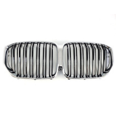 Ніздрі Чорний глянець / Хром рамка ( Подвійні M-Look ) на BMW X5 G05 2018-2022 року
