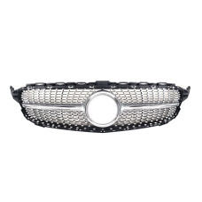 Решітка радіатора Diamond Silver ( без місця під камеру ) на Mercedes-Benz C-Class W205 2014-2018 року