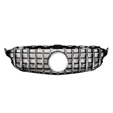 Решітка радіатора Chrome Black ( без місця під камеру ) GT на Mercedes-Benz C-Class W205 2018-2021 року