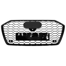 Решітка радіатора Full Black ( в стилі RS6 під камеру без радарів ) на Audi A6 C8 2018-2022 року