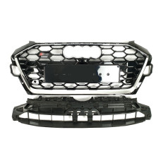 Решітка радіатора Chrome Black ( в стилі S4 ) на Audi A4 B9 2019-2023 року