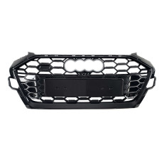 Решітка радіатора Full Black Gloss ( в стилі S4 ) на Audi A4 B9 2019-2023 року