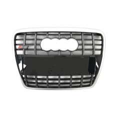 Решітка радіатора Black Silver ( в стилі S6 ) без PDC на Audi A6 C6 2004-2011 року