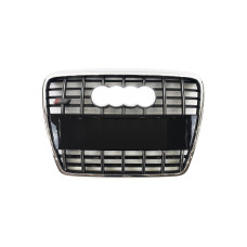 Решітка радіатора Chrome Black ( в стилі S6 ) без PDC на Audi A6 C6 2004-2011 року