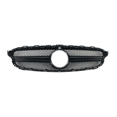 Решітка радіатора Full Black ( з місцем під камеру ) AMG на Mercedes-Benz C-Class W205 2014-2018 року