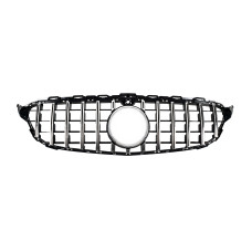 Решітка радіатора Chrome Black ( з місцем під камеру ) GT на Mercedes-Benz C-Class W205 2014-2018 року