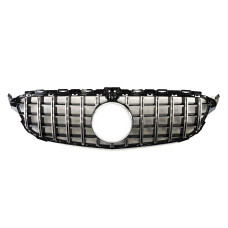 Решітка радіатора Chrome Black ( з місцем під камеру ) GT на Mercedes-Benz C-Class W205 2018-2021 року